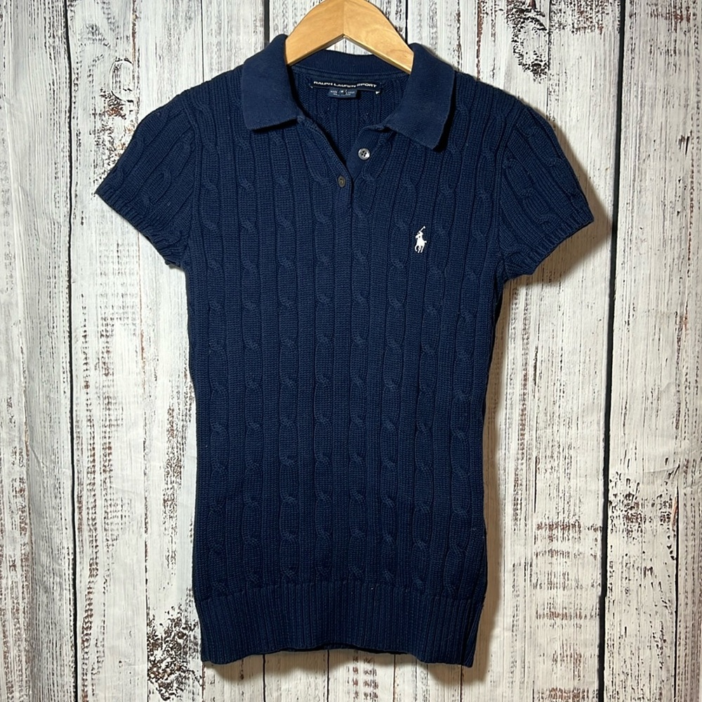 Ralph Lauren cable knit short sleeve sweater